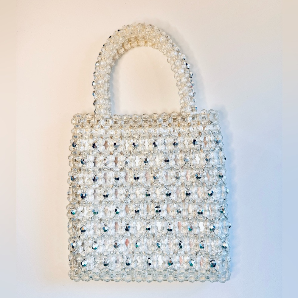 Delill Luxury Brand Made in Italy - Elegant Crystal Beaded Handbag